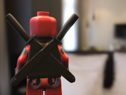 Red Hero lego deadpool Model 3D