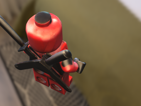 Red Hero lego deadpool Model 3D