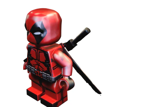 H&eacute;ros de Deadpool de dessin anim&eacute; Modèle 3D