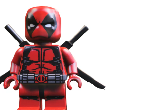Cartoon deadpool Hero 3D Model