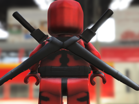 Cartoon deadpool Hero 3D 模型