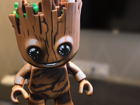 Cartoon lego groot 3D Модель