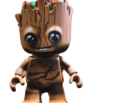 Cartoon lego groot 3D Модель
