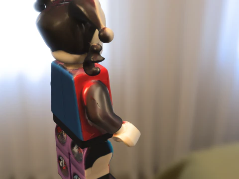 Cartoon Jester lego harley quinn 3D Model