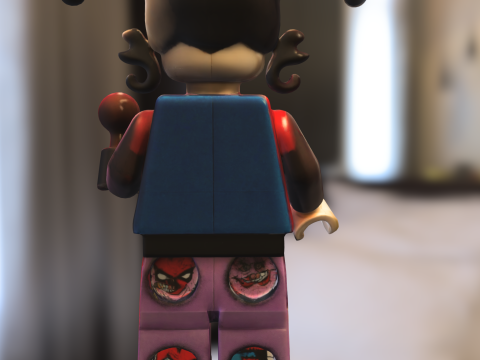 कार्टून विदूषक लेगो हार्ले क्विन 3D मॉडल