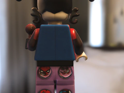 Cartoon Jester lego harley quinn 3D Model