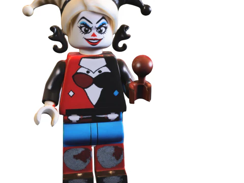 Cartoon Jester lego harley quinn 3D Model