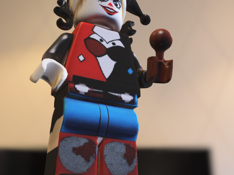 कार्टून विदूषक लेगो हार्ले क्विन 3D मॉडल