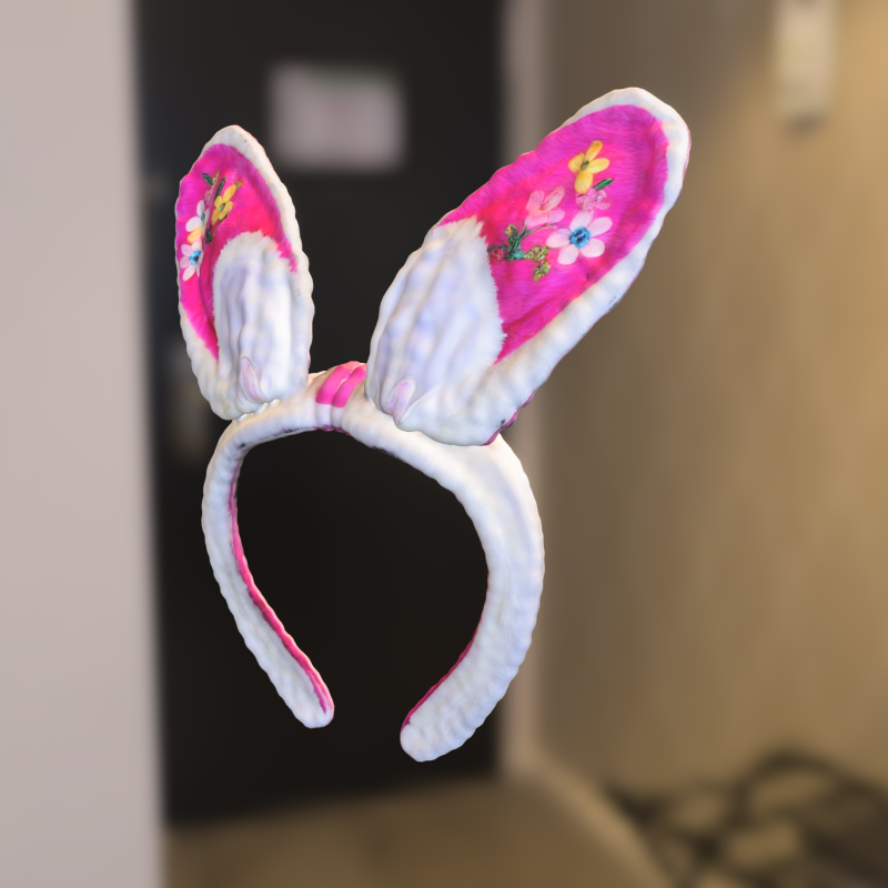 Floral Bunny Ears Headband 3D 모델 .c4d .max .obj .3ds .fbx .stl .blend