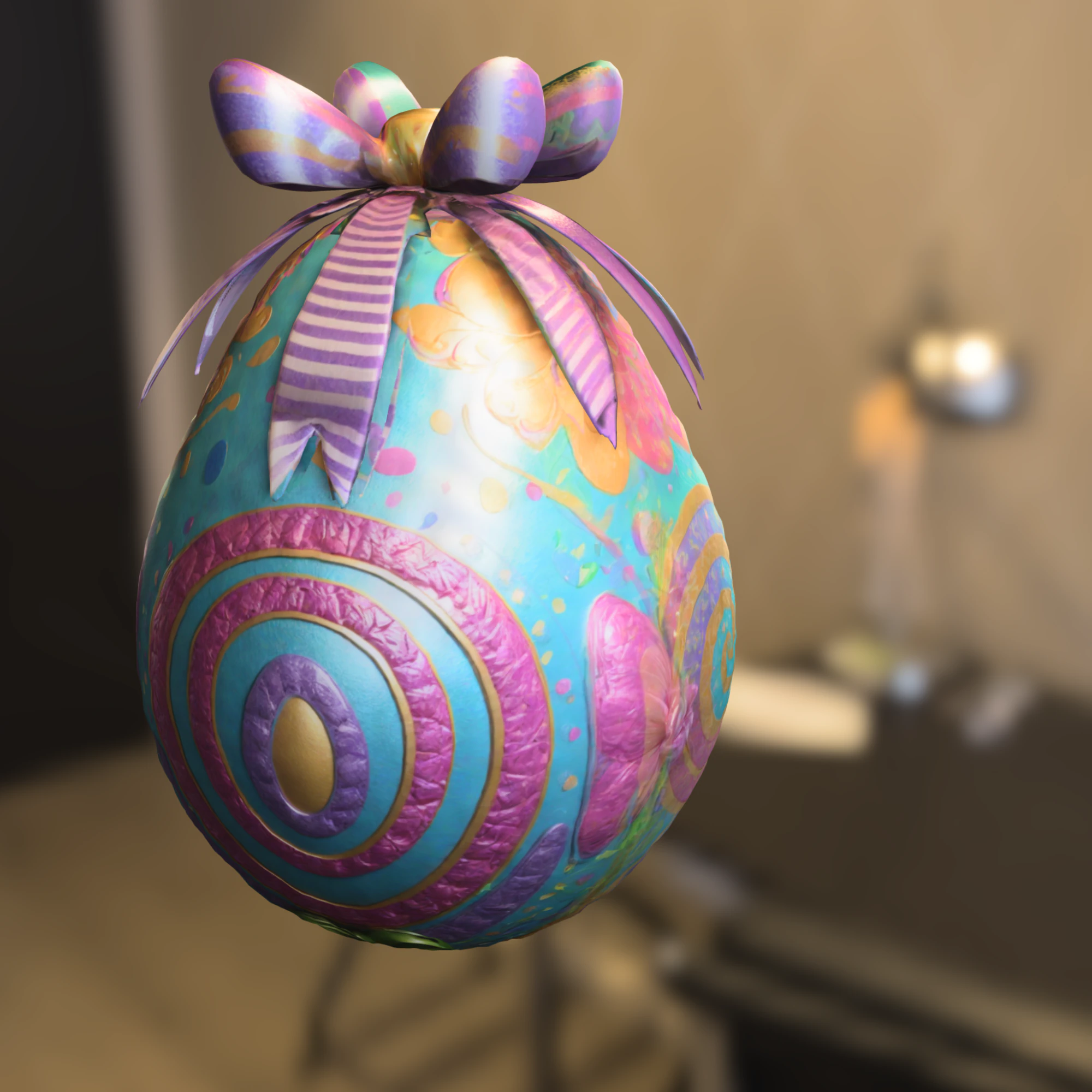 Decorative Easter Egg 3D Model .c4d .max .obj .3ds .fbx .stl .blend 