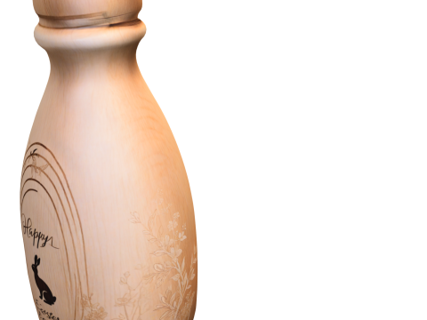 Wooden Easter Bottle Model 3D