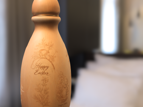 Wooden Easter Bottle 3D Model