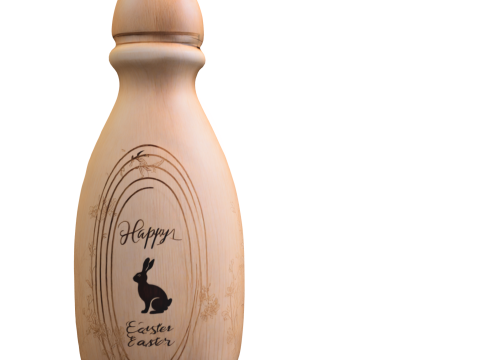 Wooden Easter Bottle 3D Model