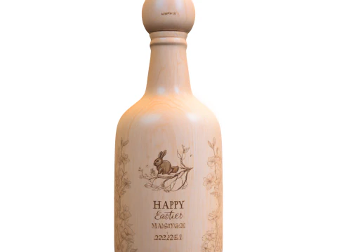 Engraved Wooden Easter 3D Model