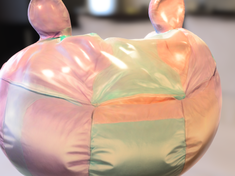 Holographic Bunny Bean Bag Chair 3D Model