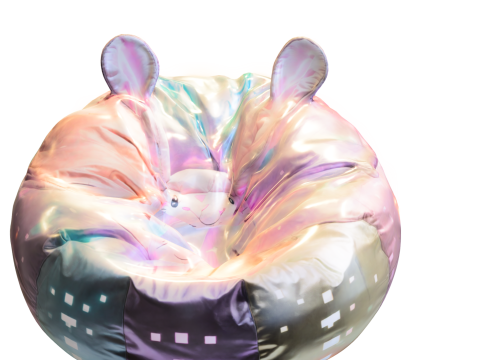 Holographic Bunny Bean Bag Chair 3D Model