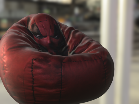 Deadpool Hero Bean Bag Chair 3D Modell