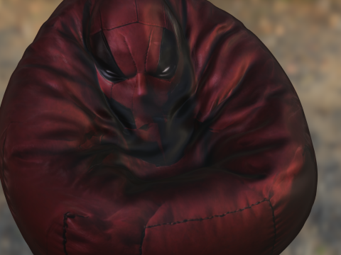 Deadpool Hero Bean Bag Chair 3D Modell