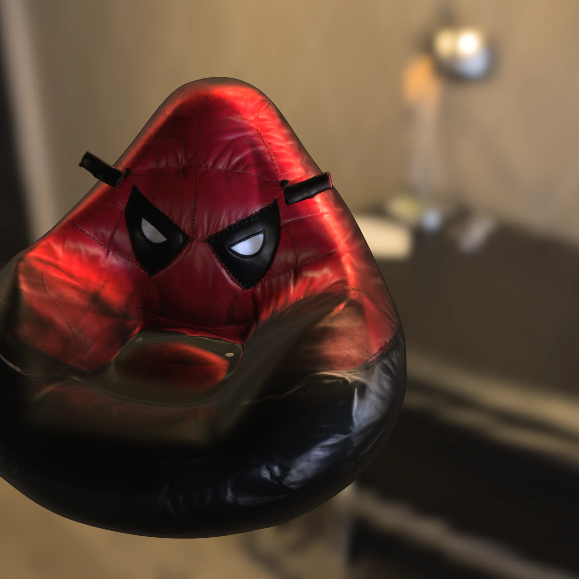 Warrior deadpool Bean Bag Chair 3D Model .c4d .max .obj .3ds .fbx .stl .blend 