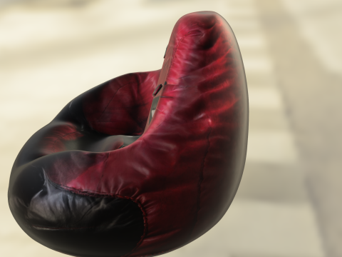 Warrior deadpool Bean Bag Chair Model 3D
