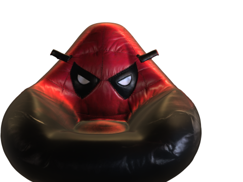 Warrior deadpool Bean Bag Chair Model 3D