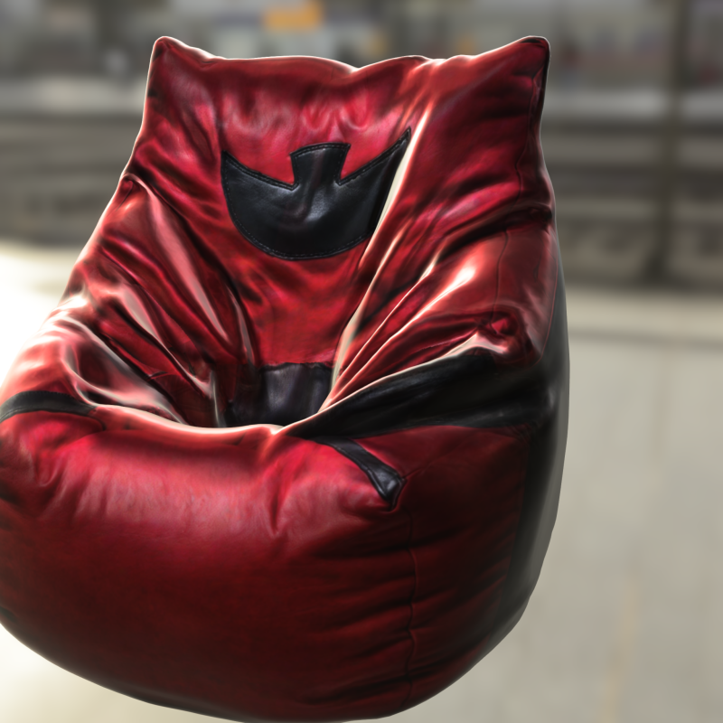 Hero Symbol Bean Bag Chair 3D Model .c4d .max .obj .3ds .fbx .stl .blend