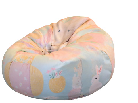 Pastel Bunny Bean Bag Chair 3D Model