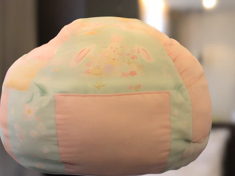Pastel Bunny Bean Bag Chair 3D Model
