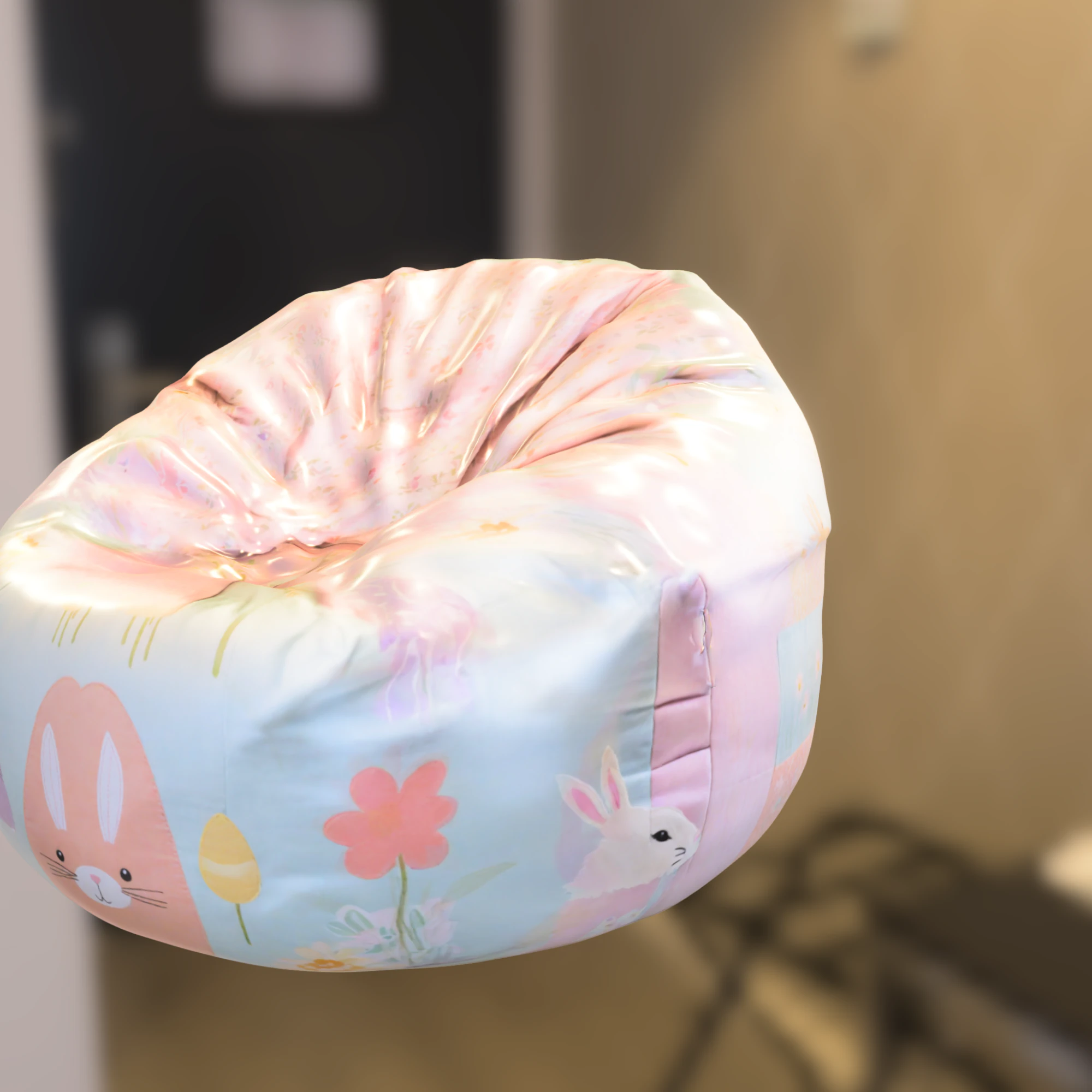 Cute Bunny Bean Bag Chair 3D Model .c4d .max .obj .3ds .fbx .stl .blend 