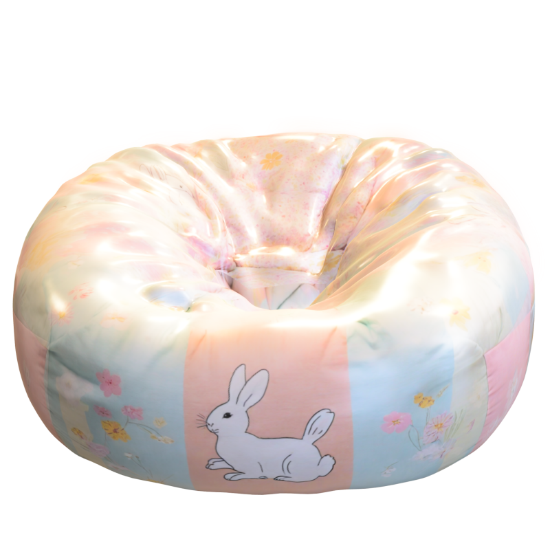 Pastel Bunny Bean Bag Chair 3D Model .c4d .max .obj .3ds .fbx .stl .blend