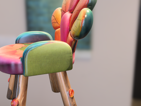 Fantasy Leaf Armchair 3D Model