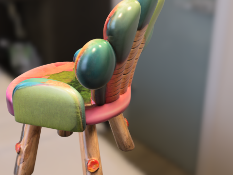 Fantasy Leaf Armchair 3D Model