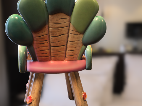 Fantasy Leaf Armchair 3D Model