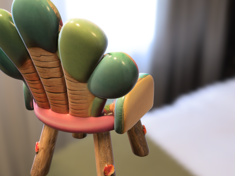 Fantasy Leaf Armchair 3D Model
