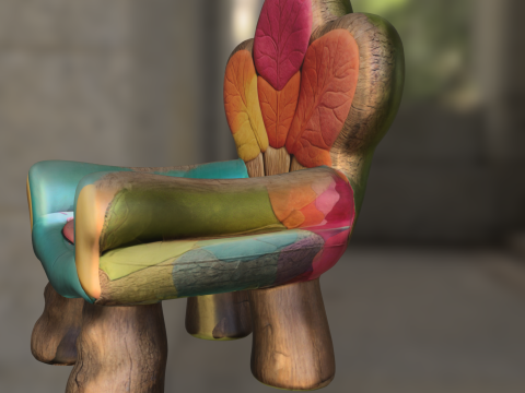 Enchanted Forest Throne 3D Model