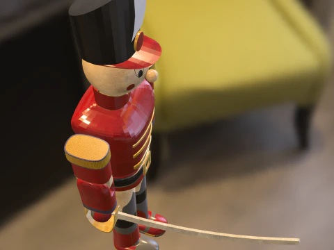 Toy Soldier Nutcracker 3D Model