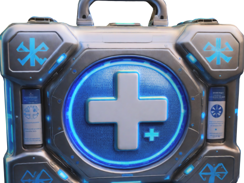 Futuristic Medkit Case Sci-Fi Health 3D 모델