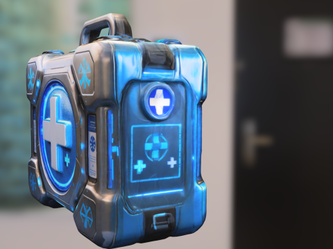 Futuristic Medkit Case Sci-Fi Health 3D Модель