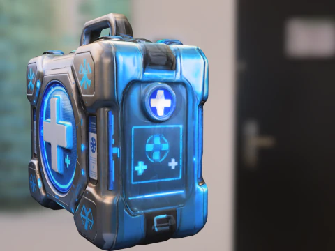 Futuristic Medkit Case Sci-Fi Health 3D Model