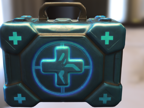 Futuristic Medkit Case Sci-Fi Health 3D Модель