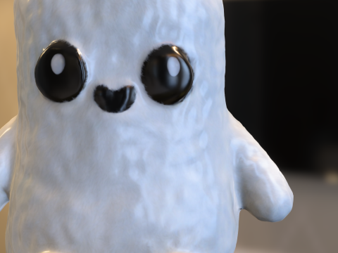 Cute Ghost Creature Model 3D