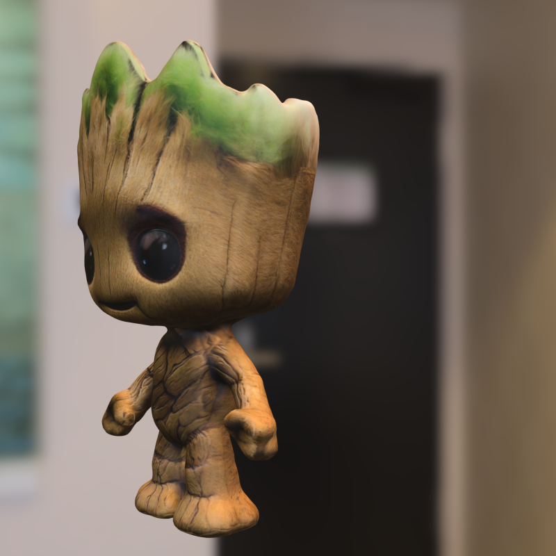 Baby Groot 3D Модель .c4d .max .obj .3ds .fbx .stl .blend 