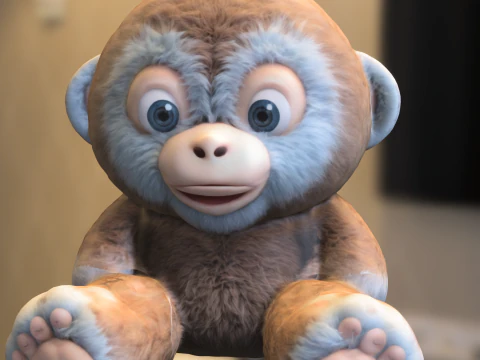 बिग फुट बेबी आलीशान कार्टून 3D मॉडल