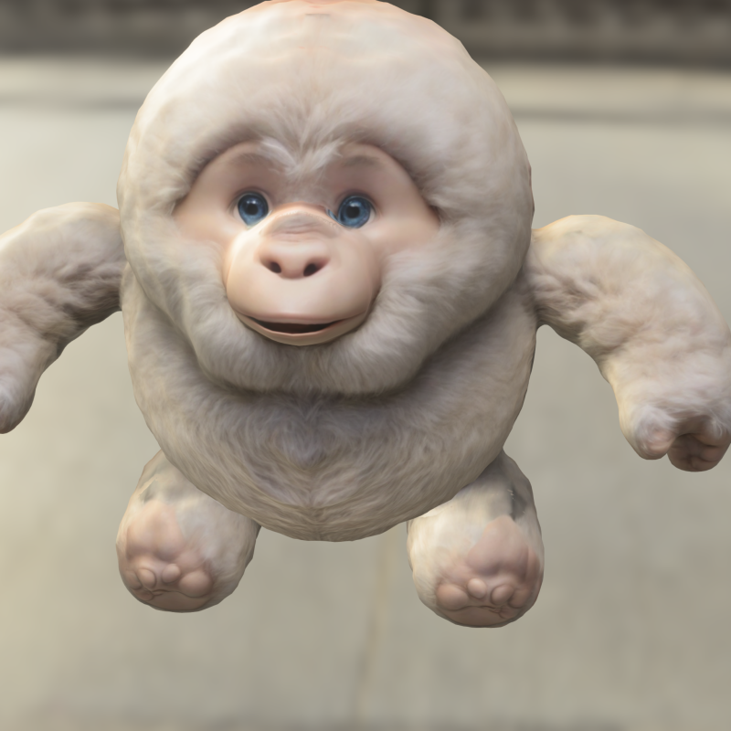 Fluffy Baby Yeti 3D 모델 .c4d .max .obj .3ds .fbx .stl .blend 