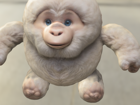 Fluffy Baby Yeti 3Dモデル