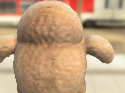Fluffy Baby Yeti 3D Model