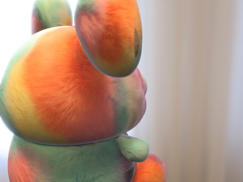 Rainbow Bunny 3D Model