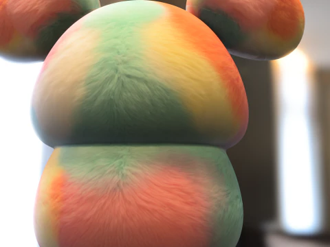 Rainbow Bunny 3D Model