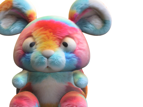 Rainbow Bunny 3D Модель
