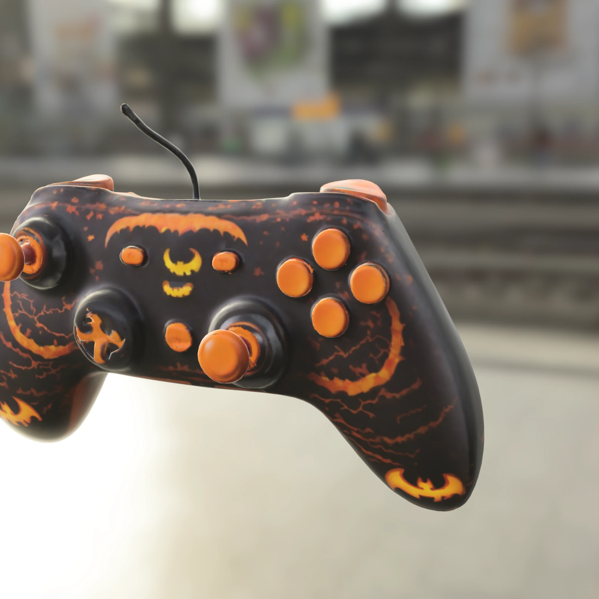Halloween Game Controller 3D Model .c4d .max .obj .3ds .fbx .stl .blend 